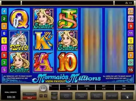 Special bonuses in the Microgaming slot - Mermaids Millions